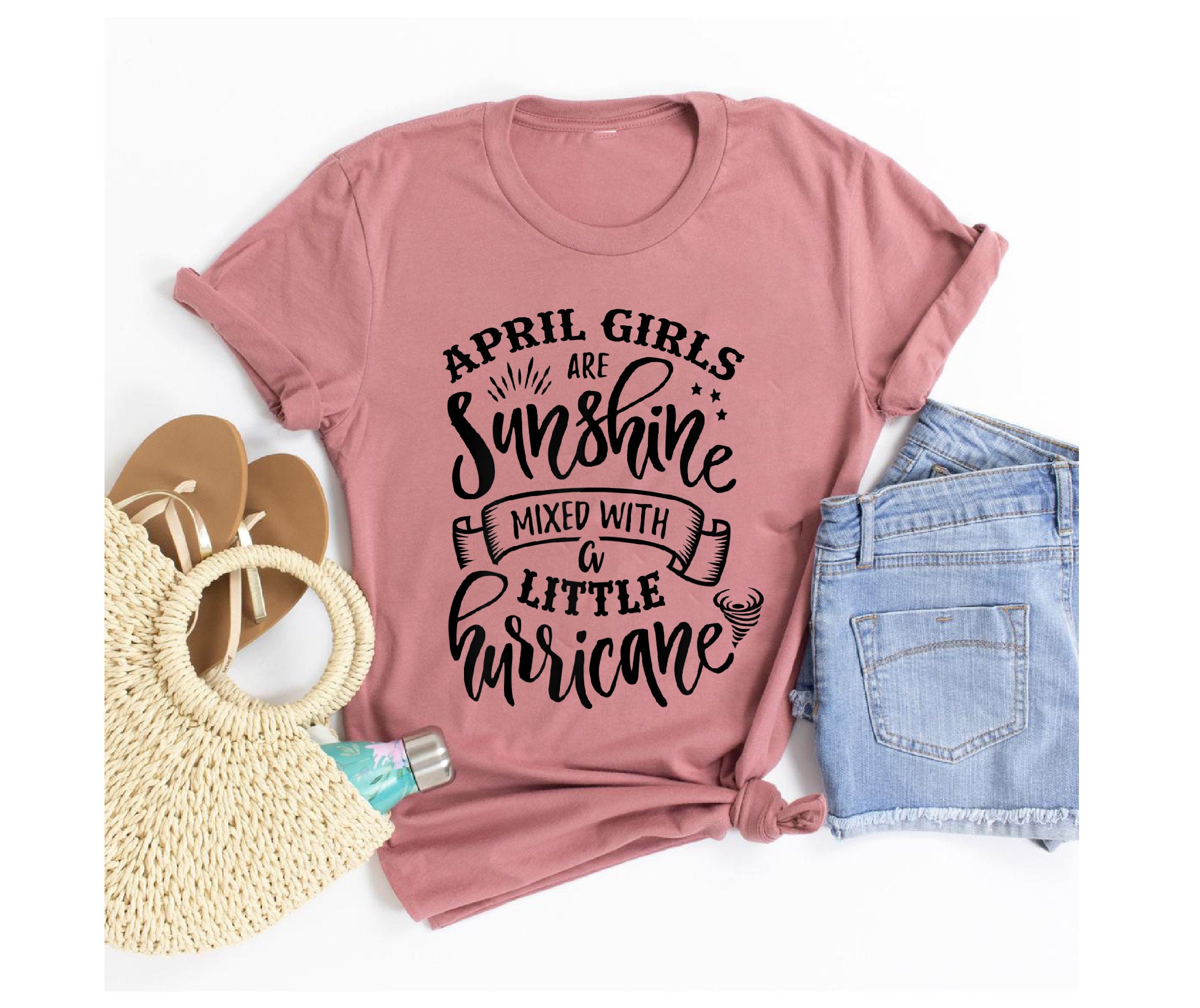 April Girl Shirt April Girls Are Sunshine Mixed Little | Etsy