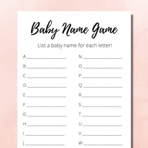 Baby Name Game