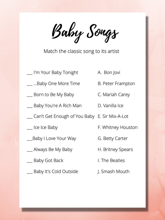 Guess the Baby Songs Matching Game (Download Now) 