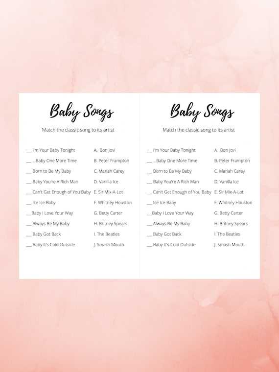 Guess the Baby Songs Matching Game (Download Now) 