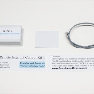 TRICK-1 Landline Telephone Cord On/Off Switch for All Except Cordless AT&T or Panasonic Phones and Brother Faxes