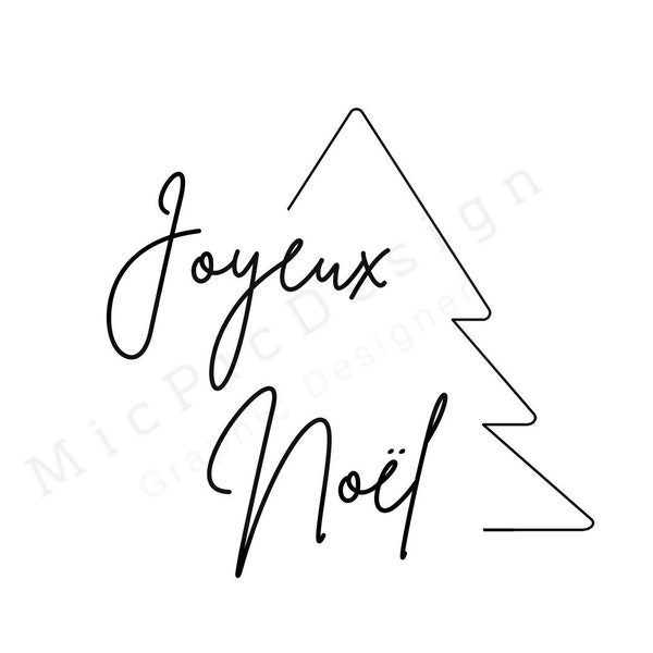 Joyeux Noel SVG-downloadable christmas svg-merry christmas svg sign-tree svg-cursive merry christmas svg-merry christmas horizontal sign