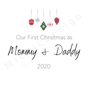 Il nostro primo Natale SVG-mamma e papà-svg-baby primo Natale svg-taglio file cricut-designs stampa svg-natale svg-christmas png