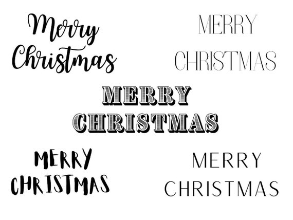 Download 5 Merry Christmas Fonts Svg Downloadable Christmas Svg Merry Etsy
