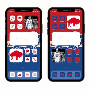 400 Red white and blue iOS 14 icons- blue white red ios- buffalo bills icons- buffalo bills ios icons -iPhone bills-patriotic iPhone icons