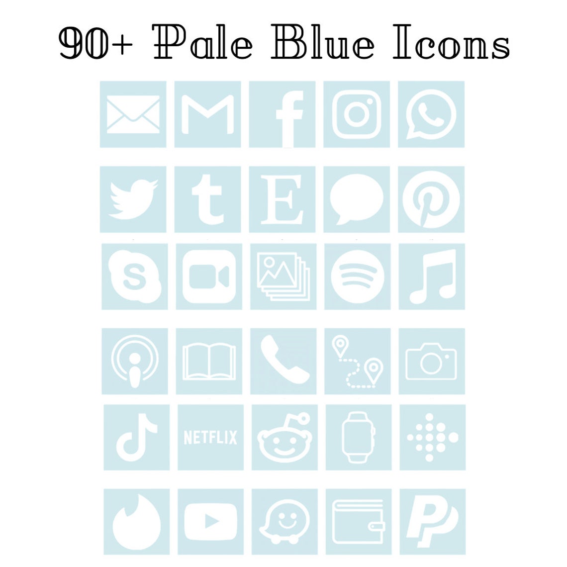 100 Ios 14 Blue Icons Icy Blue Icons Ios 14 Ios 14 Blue Minimalist