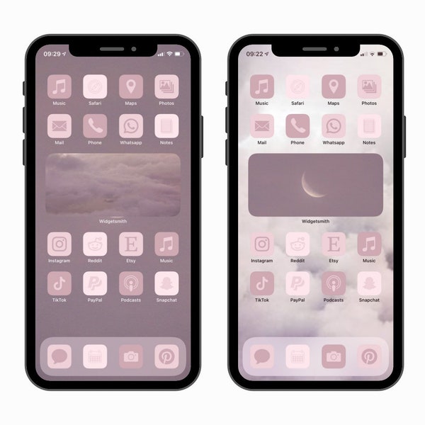 300 iOS 14 Mauve Rose Icons-rose aesthetic-iOS 14 rose-minimalist iOS icons-pale pink icons-rose aesthetic iOS icons- mauve aesthetic icons