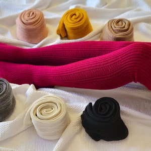 Over Knee %100 Merino Wool Socks |  Knit Wool Socks
