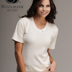 Merino Wool Top - Wool T-shirt - %100 Wool - Natural Warmer