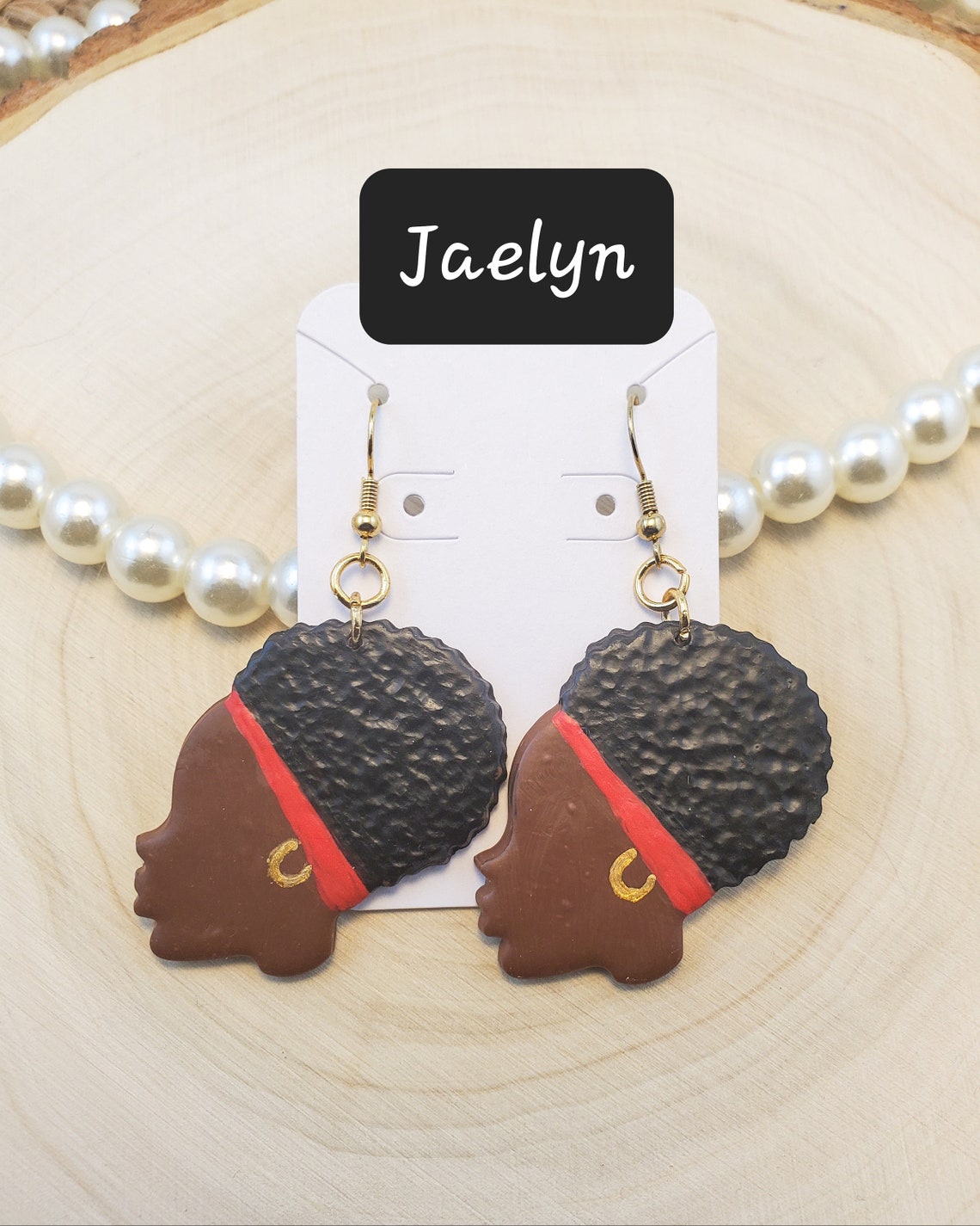 Afro Black Woman Earrings Natural Hair Black Girl Earrings Etsy