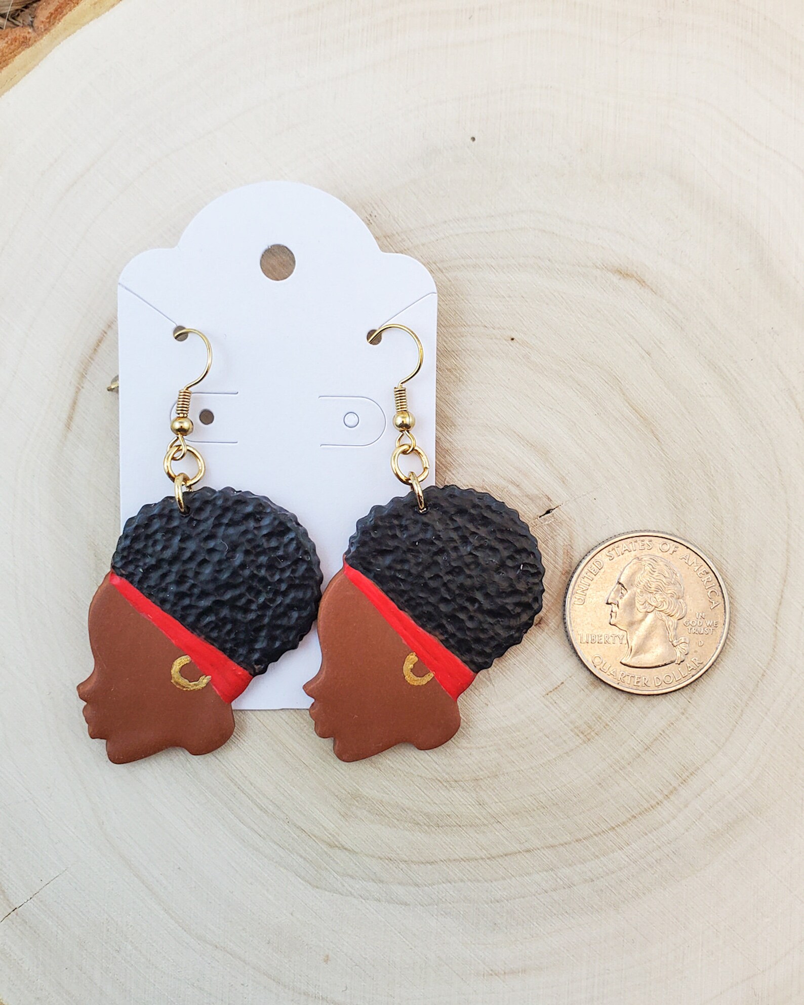 Afro Black Woman Earrings Natural Hair Black Girl Earrings Etsy