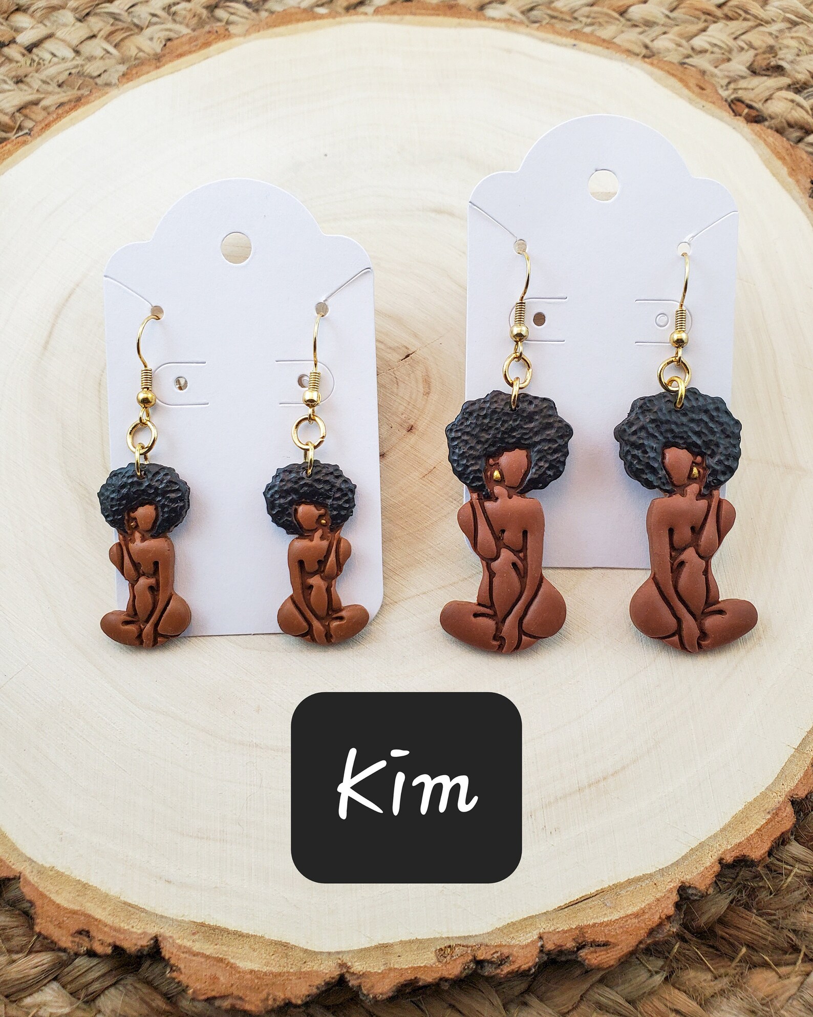 Black Afro Woman Earrings Black Girl Dangle Earrings Woman - Etsy