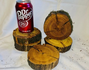 Osage Orange Wood Slices: Rustic Coasters, DIY Crafting - Set of 5