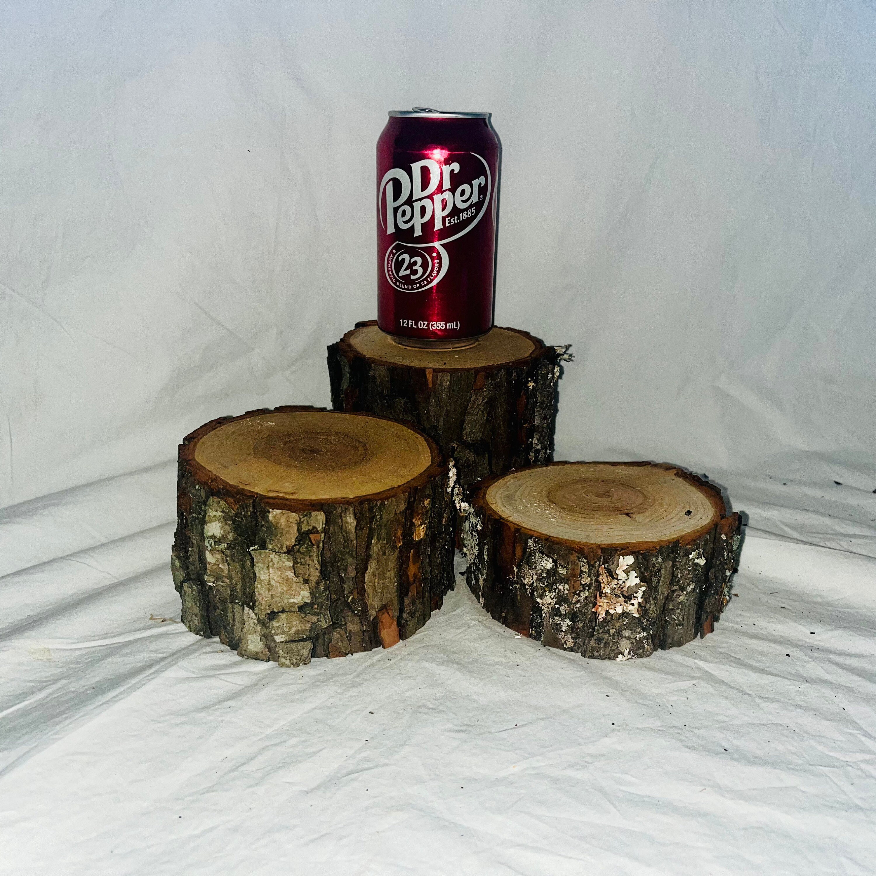 Walnut Log Stumps Set of 3 Large Rustic Wood Etsy