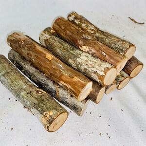 May include: A pile of small, brown, wooden sticks with bark. The sticks are arranged in a loose, haphazard pile.