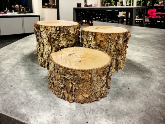 Rustic Wood Log Stumps Set of 3 Diameter 5 Rustic Wood Decorations Rustic  Wedding, Rustic Table Centerpiece, Fairy Garden Decor -  Finland