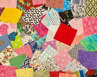 250 precut 2.5 inch fabric squares, quilting squares, assorted fabric squares, postage stamp quilting