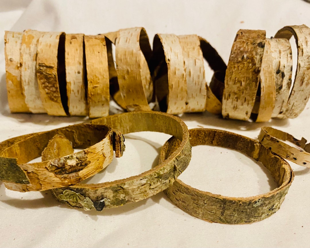 Natural Birch Bark Rings 25 Rings Birch Bark Circles Birch Bark Crafts