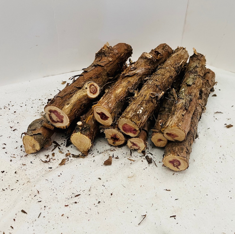 Small Cedar logs set of 10 wood sticks/logs 8 length bundle of cedar aromatic cedar logs all natural craft logs image 6