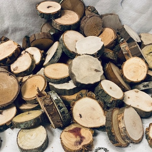 40 PCS Natural Wood Slices 3-1/2 Diameter Round Tree Limb Slices