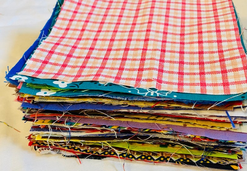 Precut Fabric Squares 5x5 Inches 100 Count of Assorted Etsy