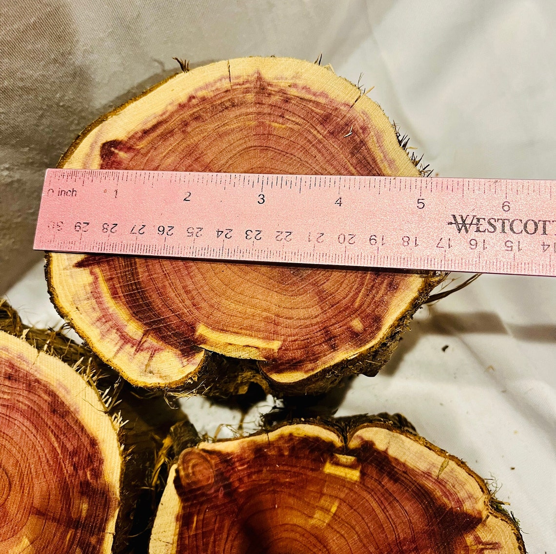 Rustic Cedar Stumps- Set of 3- Live Edge Rustic Cedar Risers - Wedding ...