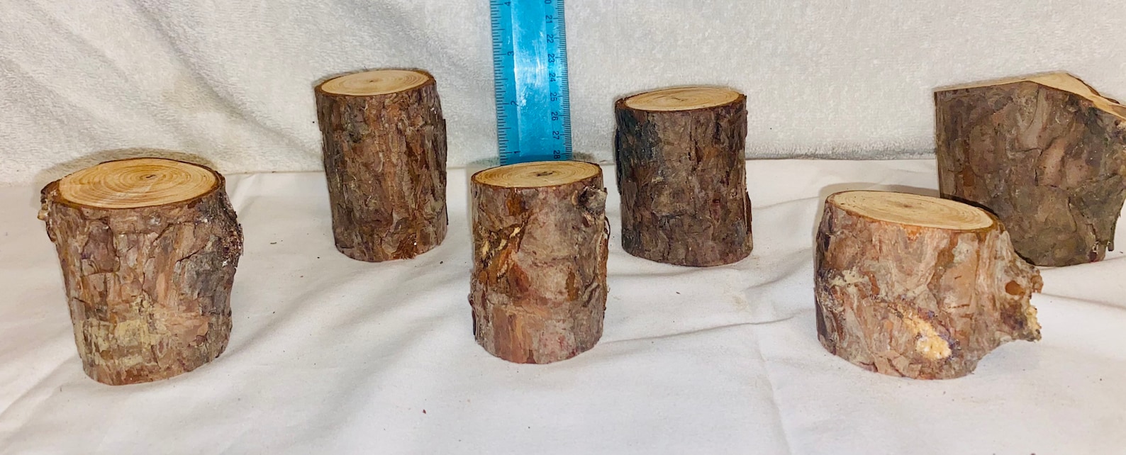 Rustic wood stumps set of 6 Etsy