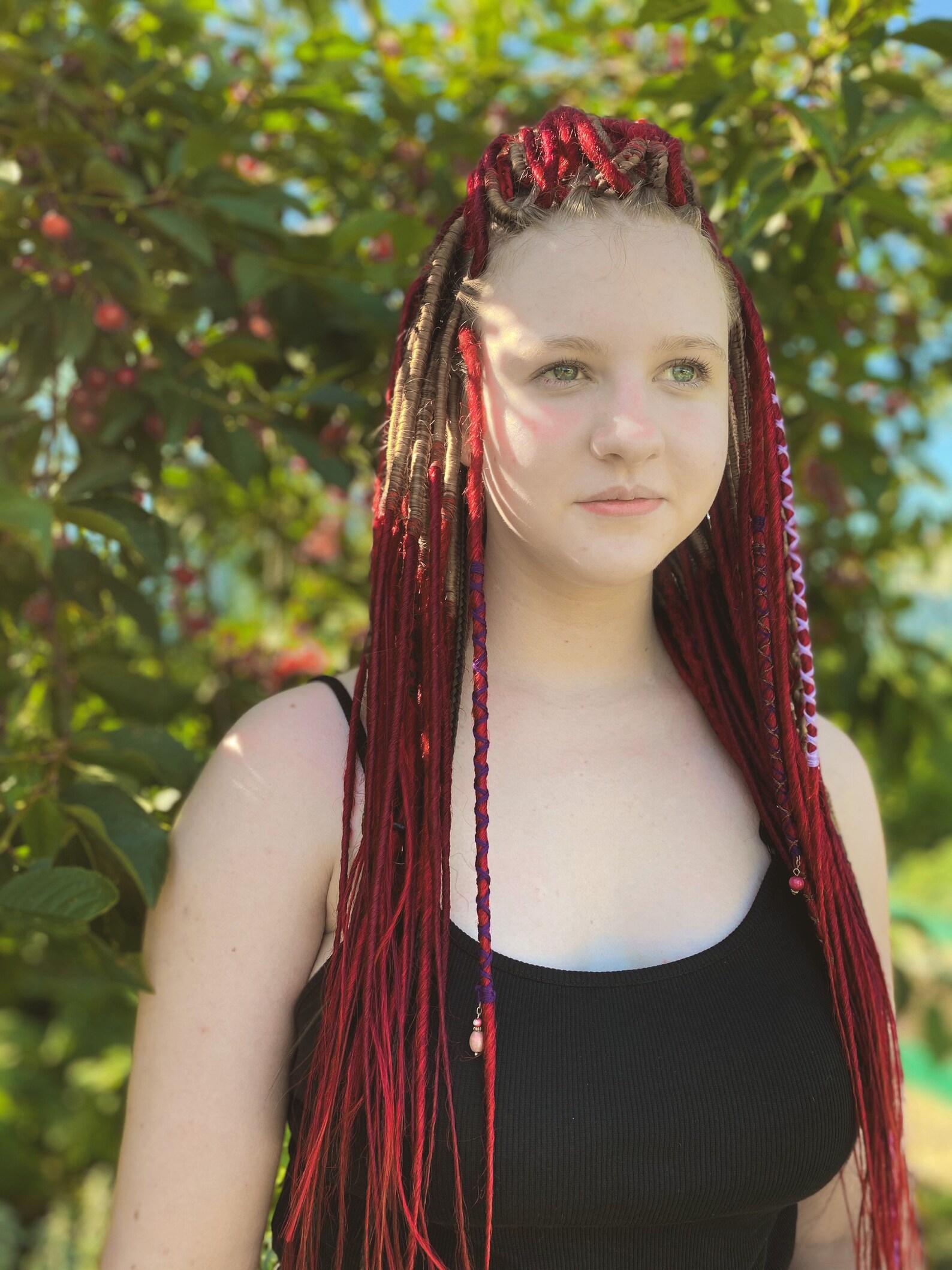 RED Synthetic Dreadlocks Extension Smooth Classic Thin DE/SE Etsy