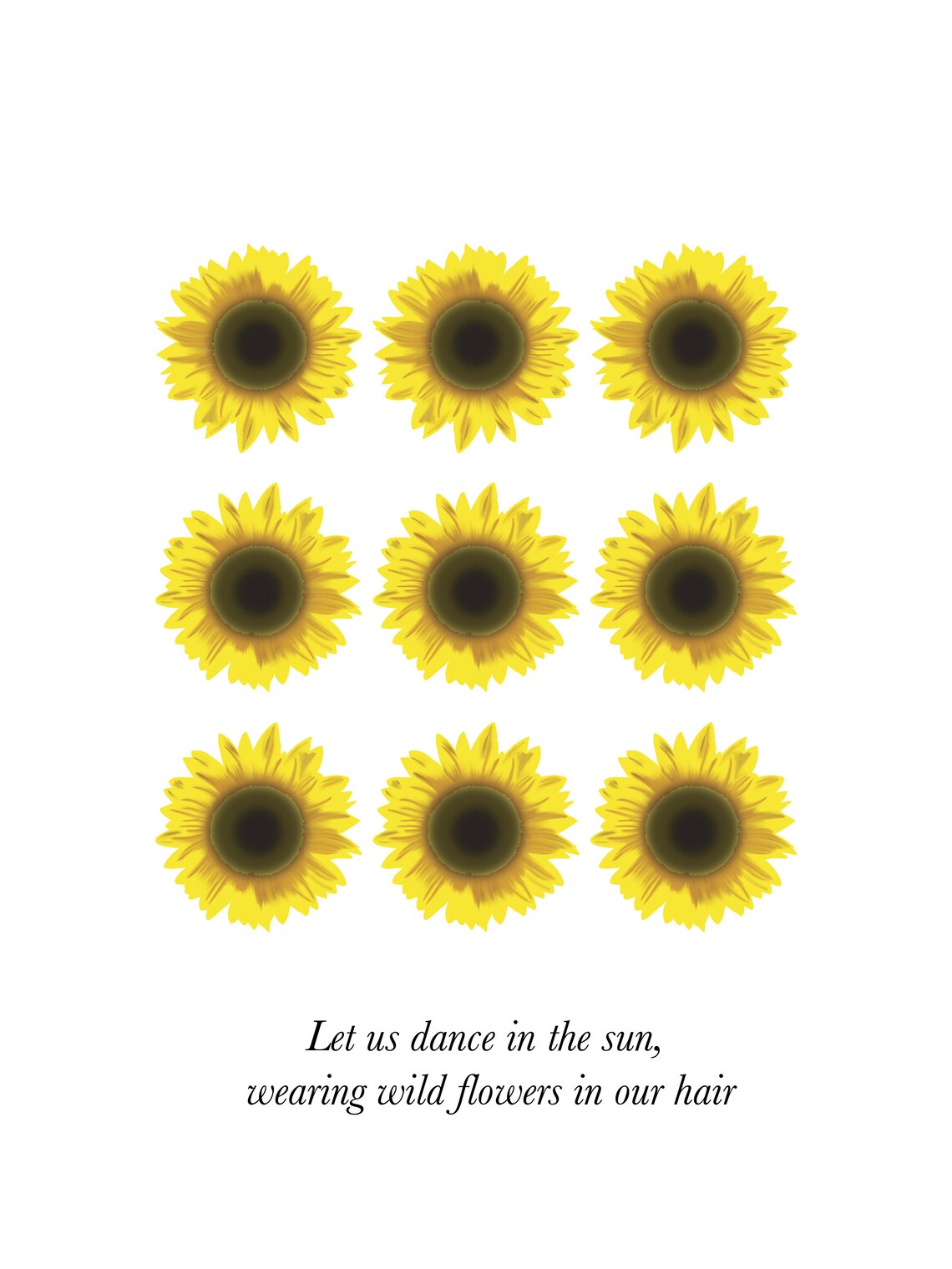 Printable Sunflower &amp; Quote Print - Etsy