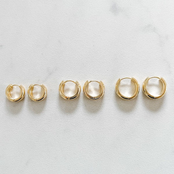 18k Gold Plated Bold Hoops