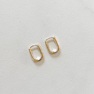 18k Gold Plated Mini Oval Hoops