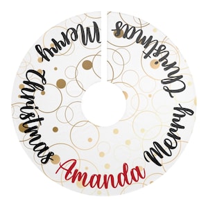 Personalize Christmas Tree Skirts, Christmas Tree Decoration, Monogram Christmas Tree Skirt, Decoration