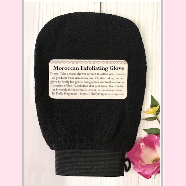 Moroccan Exfoliating Glove, Self Care, Kessa Glove for Hammam, Exfoliating Mitt, Spa Gift, Body Scrub, Gift for Her, Exfoliate, Body Scrub