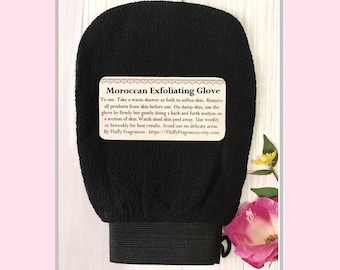 Moroccan Exfoliating Glove, Self Care, Kessa Glove for Hammam, Exfoliating Mitt, Spa Gift, Body Scrub, Gift for Her, Exfoliate, Body Scrub