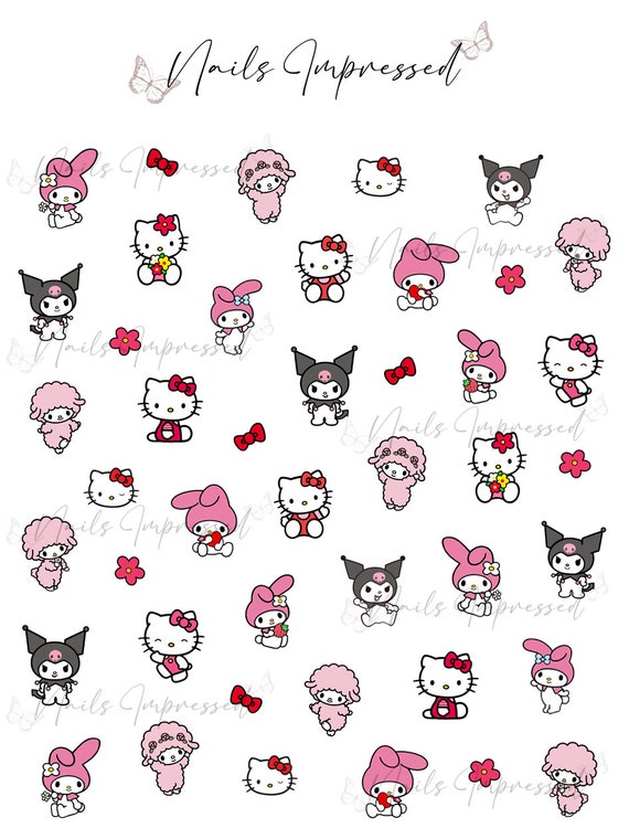 Hello Kitty and Friends Nail Decals Waterslide Nail Decals Nail Stickers  Nail Art Supplies and Accessories -  Hong Kong
