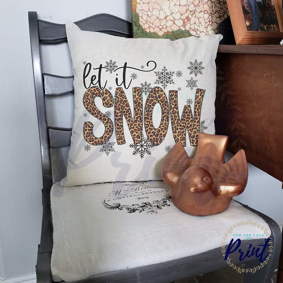 Let It Snow Pillow Cover Winter Pillow Cover Winter Living Etsy