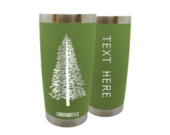 20oz Pine Tree Engraved Personalized Tumbler With Standard Lid