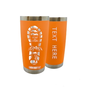 20oz Footprint Engraved Personalized Tumbler With Standard Lid