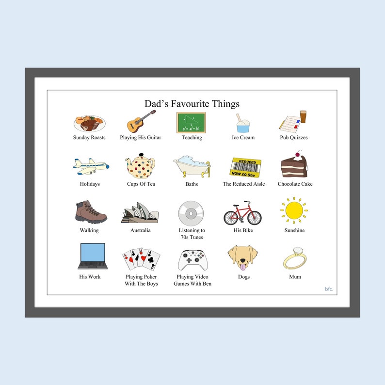 Things They Like  Unique Personalised Print  Christmas image 1