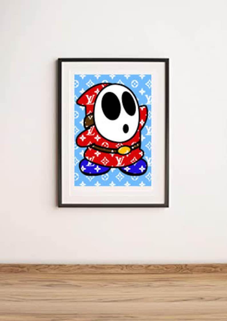 Wall Decor Louis Vuitton Pop Art Shy Guy Contemporary Art Pop Art Style Gicl\u00e9e Print Wall Art