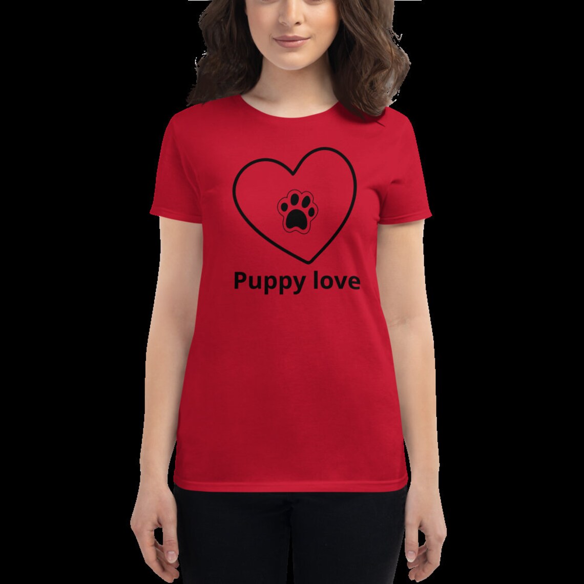 Puppy love Women's short sleeve tshirt for dog lovers Etsy