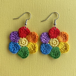 Pride Earrings - Rainbow Flower