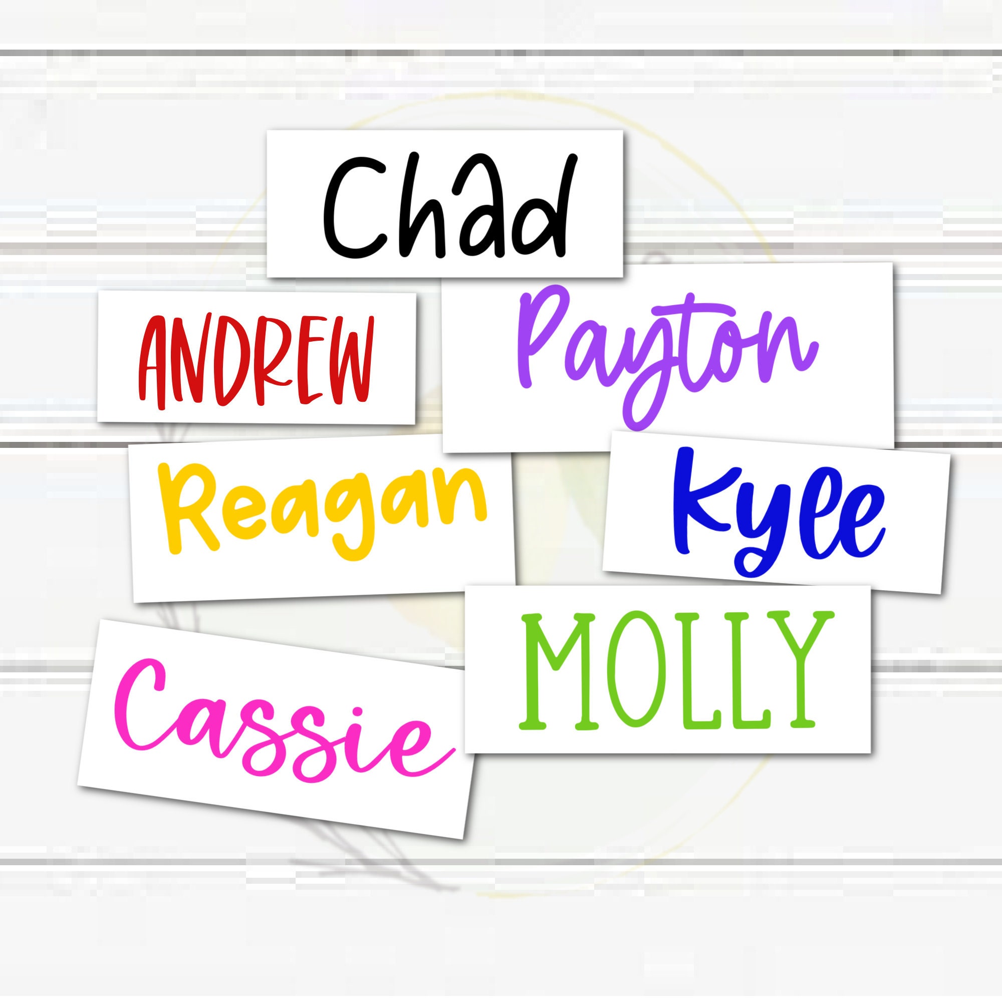 Personalized Vinyl Decals Name Decal Back to School Labels Etsy