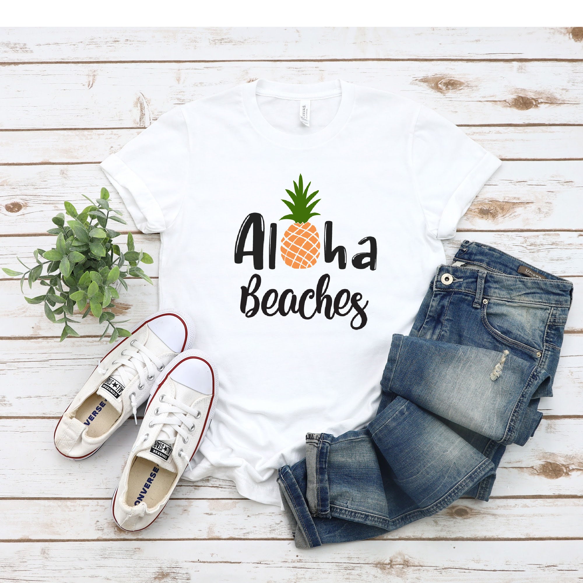 Aloha Beaches T-shirt Summer Vacation T-shirt Beach Day - Etsy