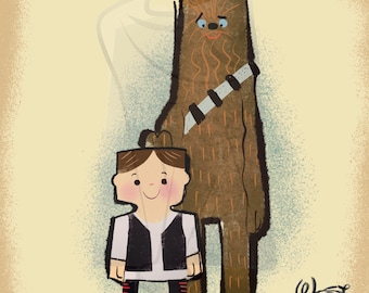 Han en Chewie: originele kunst