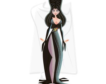 Elvira Spooky Mistress of the Dark - sticker, Halloween-kunst