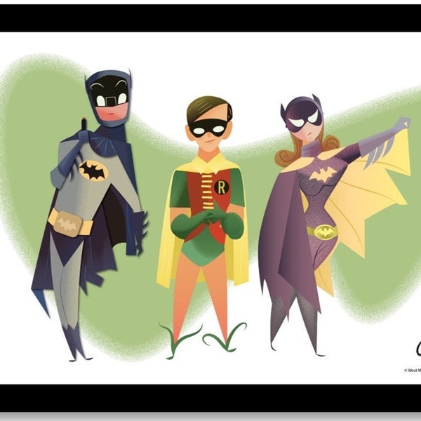 Batman, Robin and Batgirl - Original Wall Art by West Maatita