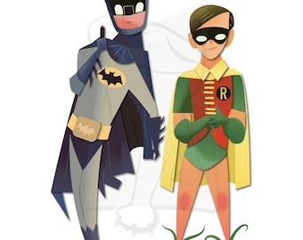 Sticker Batman en Robin