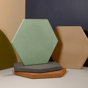 Concrete Hexagon Tray [ Stone | Cement | Trivet | Protective ]