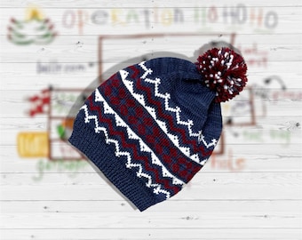 Machine knitted beanie